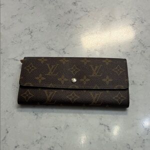 Louis Vuitton Dark Brown Monogram Sarah Wallet